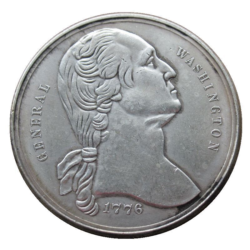Antique crafts American Washington dollar 1776 brass silver plated foreign trade commemorative coins