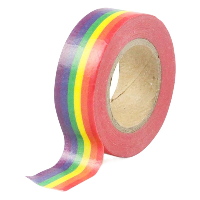 Japanese Rainbow Washi Tape Handbook DIY Decorative Photo Album Tape Horizontal Pattern Vertical Pattern Washi Tape Wholesale