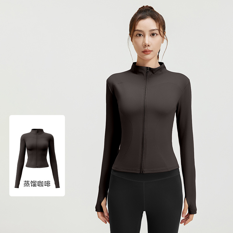 Picture of Juyitang's New Nude Yoga Jacket Slimming Breathable Running Fitness Sports Jacket for Women