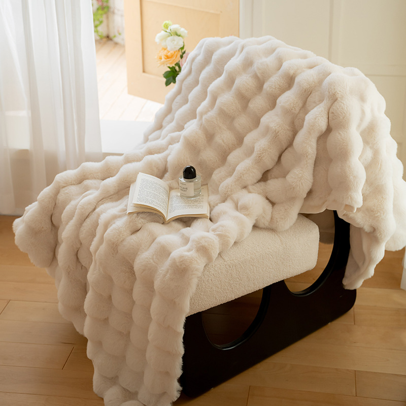 Picture of Thickened Class a Imitation Rabbit Velvet Blanket Milk Velvet Cover Blanket Winter Warm Sofa Coral Velvet Lunch Blanket Soft