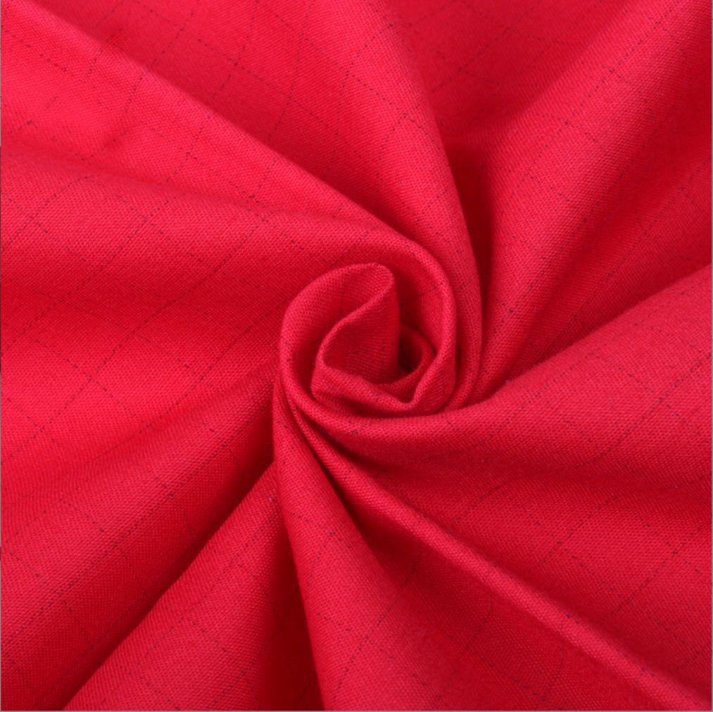 Picture of 100X53 dyed yarn card fabric tooling fabric antistatic polyester cotton stretch yarn card electrician tooling fabric