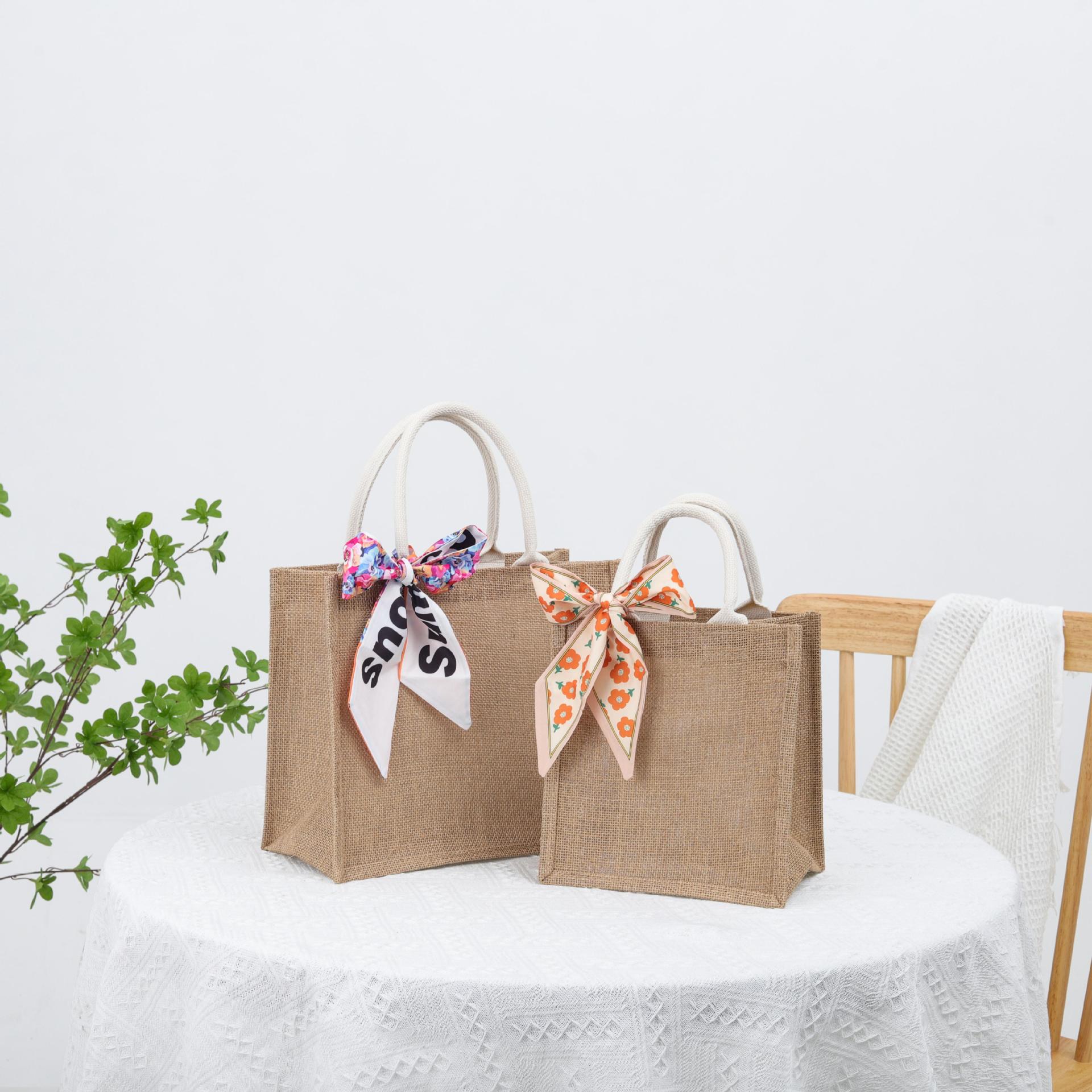 muji sack cotton and linen shopping bag custom in wind enterprise gift box sack bag DIY