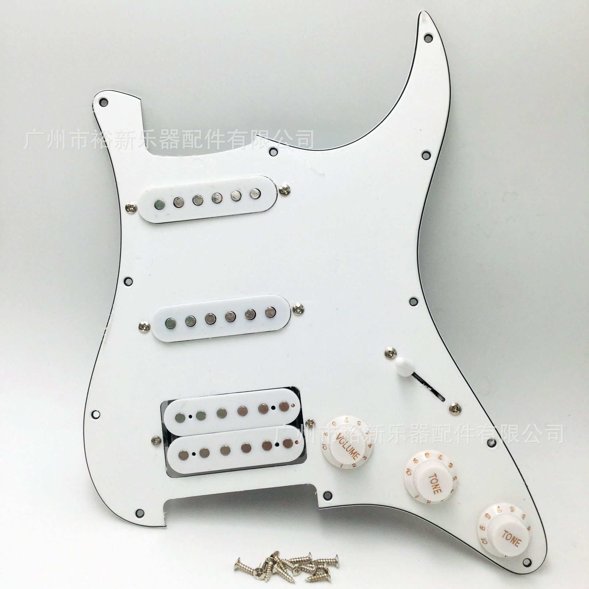 Electric guitar guard ST SQ electric guitar single single double-sided board with pickup line into a full set of white panel
