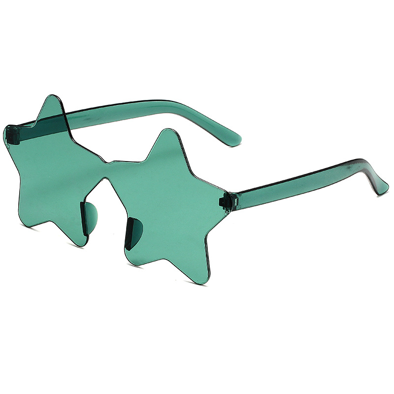 Picture of New fashion personality five-pointed star sunglasses cross-border frameless sunglasses trendy party funny beach sunglasses