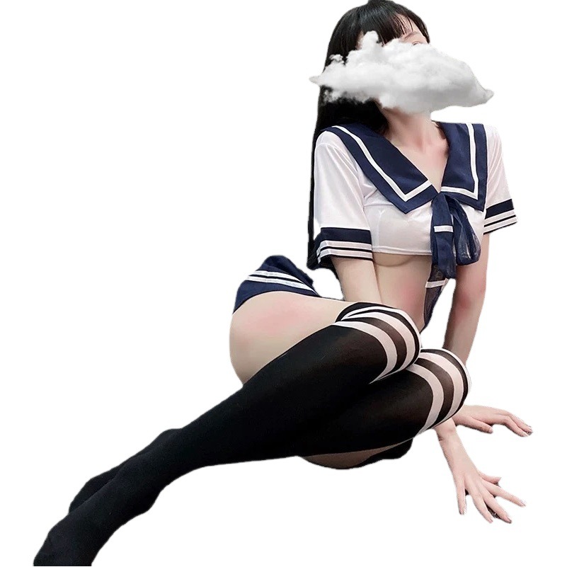 Fanholi sexy lingerie Japanese style student uniform game uniform sexy role play one-piece delivery