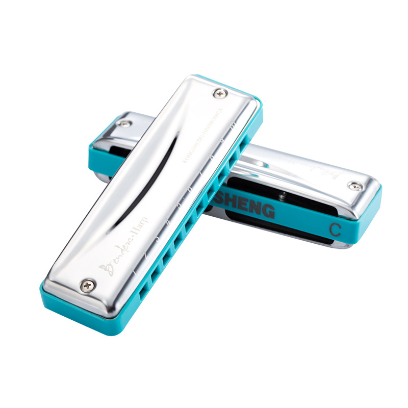 Picture of 10 Hole Blues Harmonica Hole Sound Adult Professional Blues Musical Instrument Beginners Practice Beginners Easy to Learn Harmonica