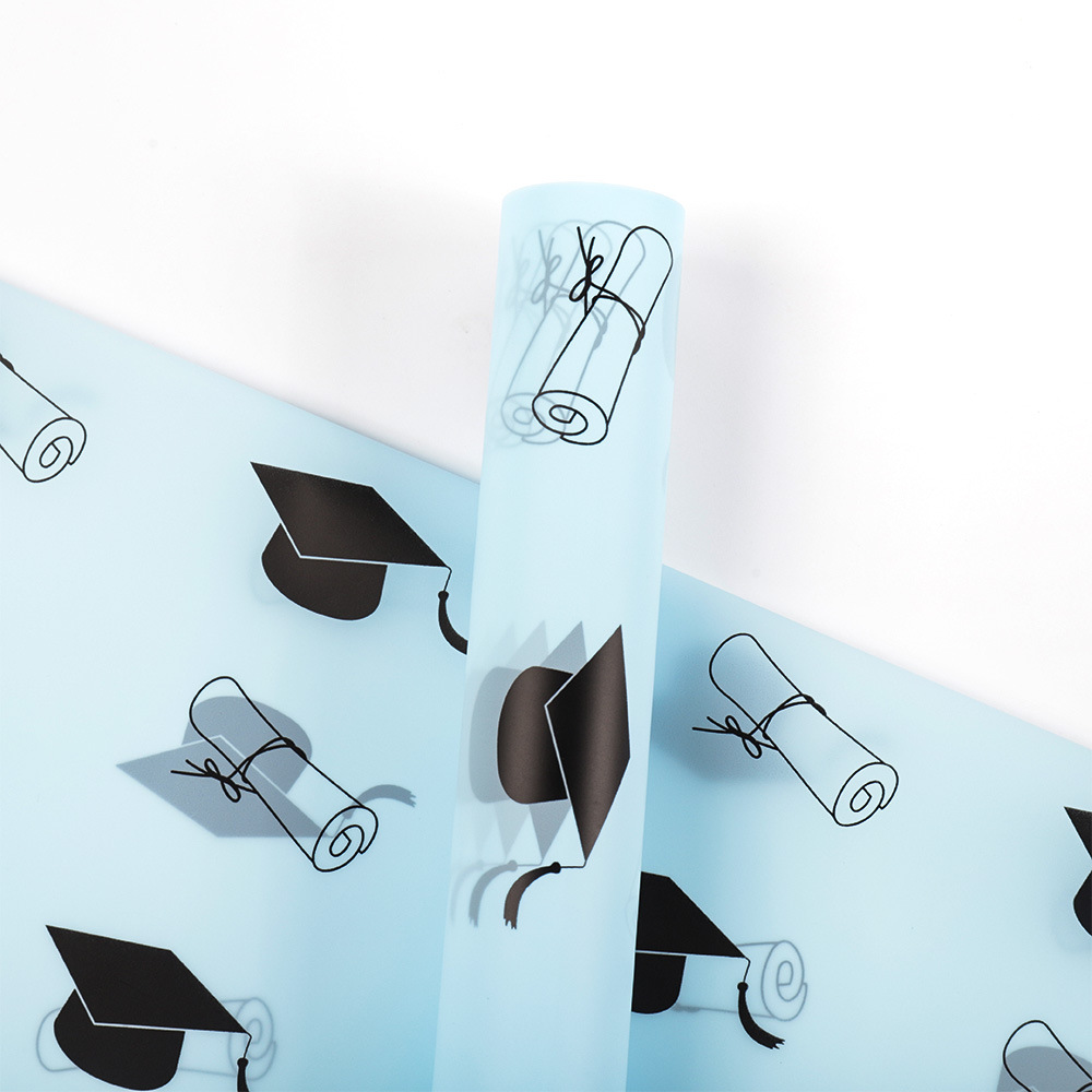Picture of Factory wholesale graduation season waterproof bow book flower wrapping paper college entrance examination bachelor hat bouquet wrapping paper