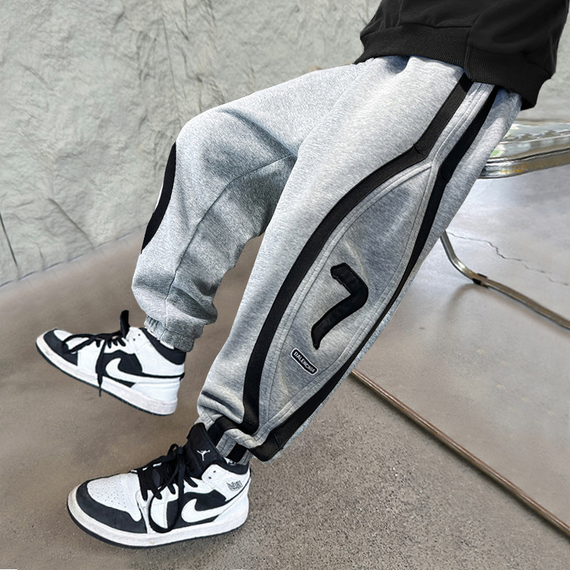 Picture of Boys' Lightweight Pants Spring and Autumn 2025 Children's Long Pants for Older Students Trendy Korean Style Sports Pants