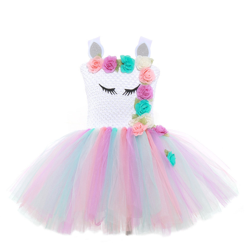 Picture of European and American Cross-Border Supply Tutu Dress Unicorn Children's Performance Costume Cartoon Role-Playing Dress Little Princess