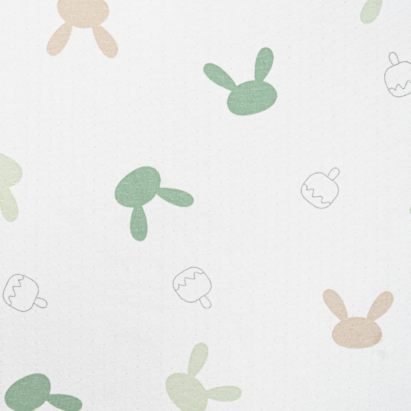 Picture of Bamboo Cotton Jacquard Printed Fabric Baby Summer Anti-Mosquito Jumpsuit Bamboo Fiber Fabric 70 Bamboo 30 Cotton Jersey