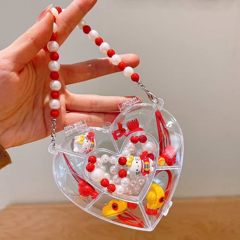Picture of Children's jewelry baby cartoon cute fruit pendant bracelet suit birthday gift box in stock wholesale