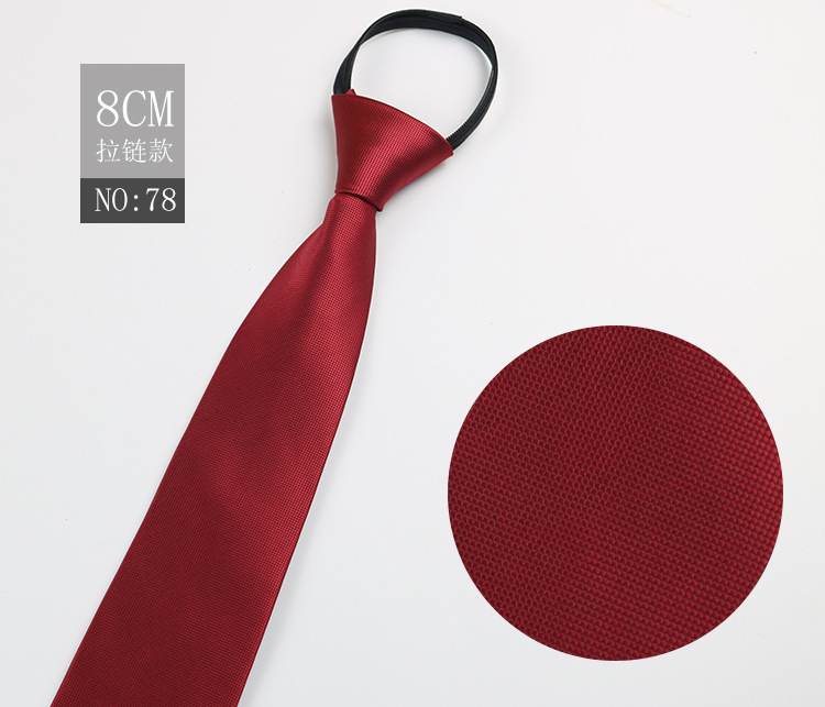Picture of Factory Black Men's Tie Striped Blue Business Tie Lazy People Knot Free Zipper Tie in stock Wholesale