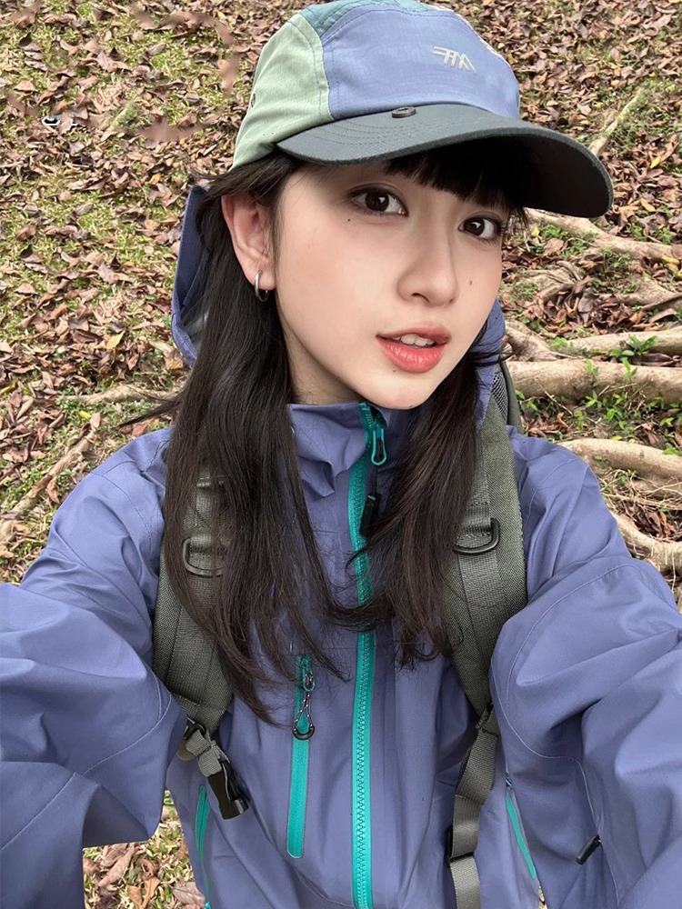 Kongshan Yu Outdoor Functional Jacket for Women, Three-In-One Windproof and Waterproof Hard Shell Jacket, Fleece Liner Mountaineering Jacket for Men