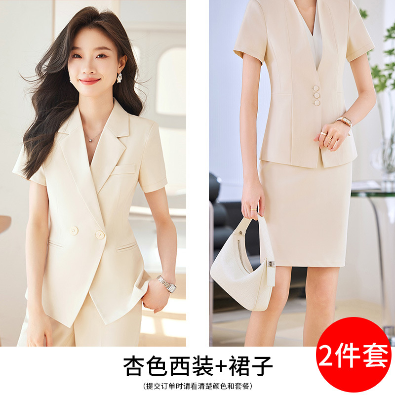 Picture of Black suit jacket women's thin short-sleeved elegant summer new business wear suit women's formal wear work suit