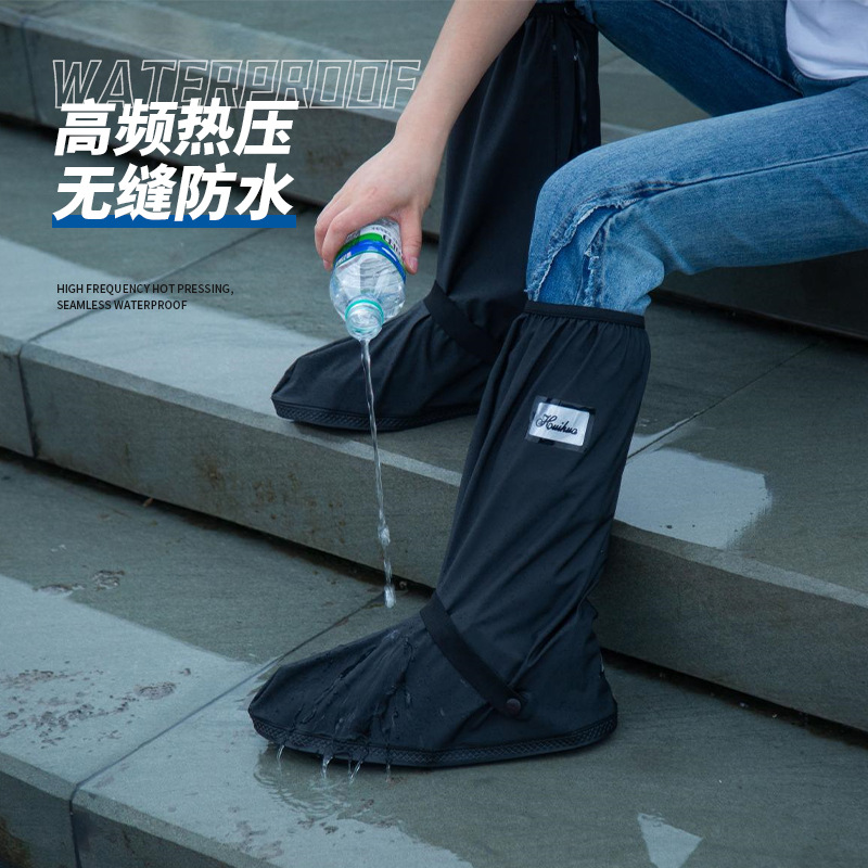 Shoe Covers Waterproof and Wear-Resistant for Rainy Days, Outdoor Sand-Proof High-Tube Cycling Boots for Men and Women, Snow-Proof and Rain-Proof Boot Covers for Winter