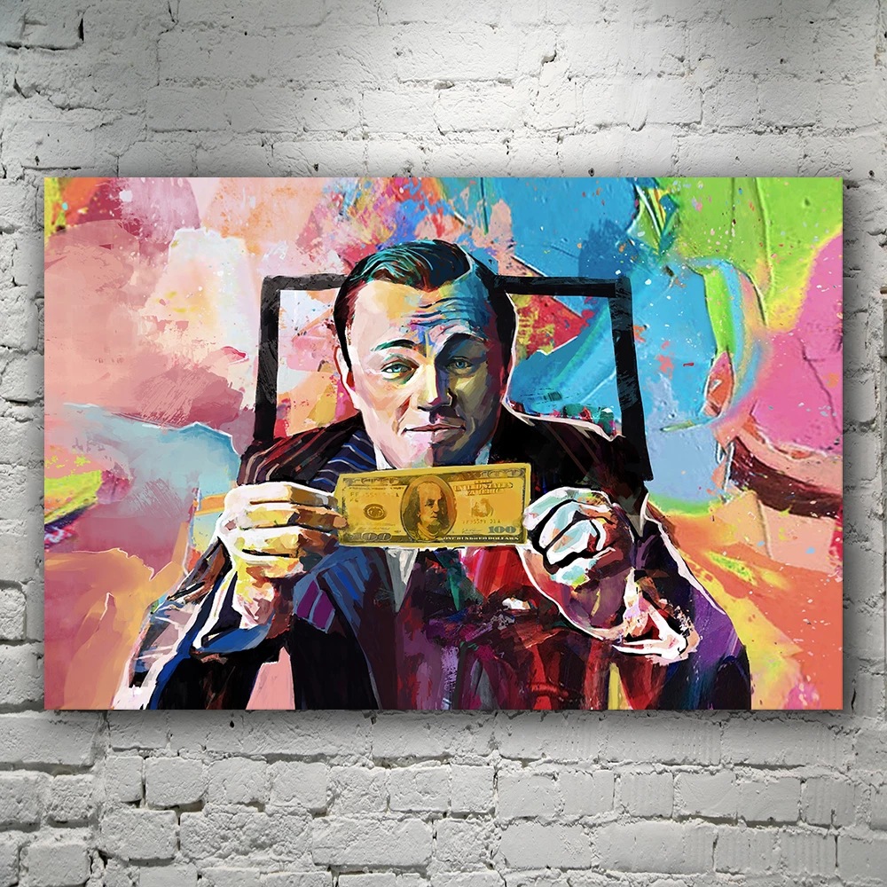 Picture of Foreign Trade Hot Selling Graffiti Money Dollar Poster Wall Hanging Painting Living Room Bedroom Hanging Painting High Definition Spray Printing Canvas Core