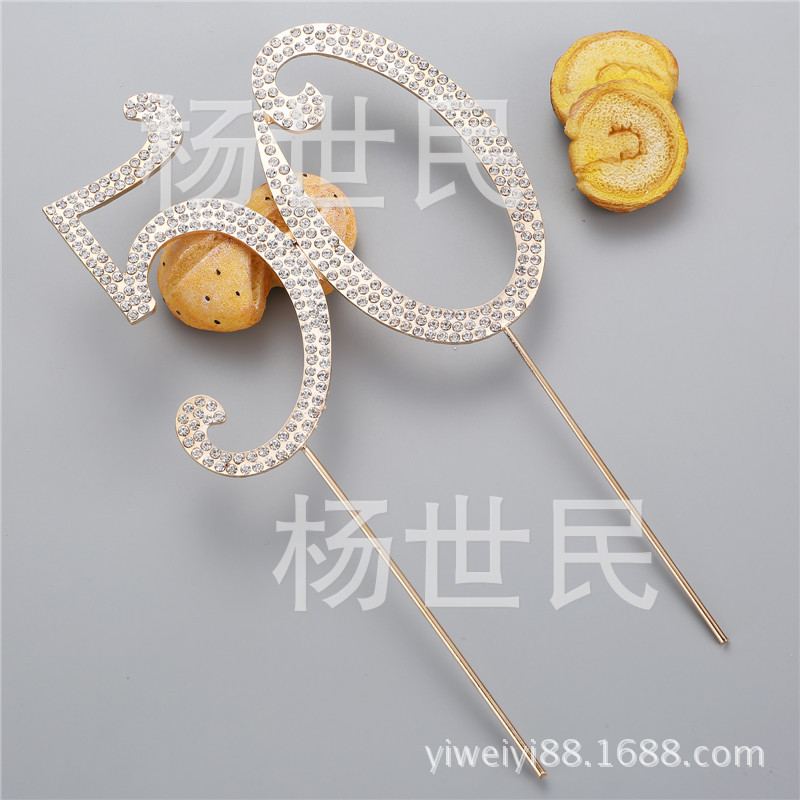 Picture of Wedding cake insert card foreign trade best selling wedding cake accessories large number 50 60 70 90