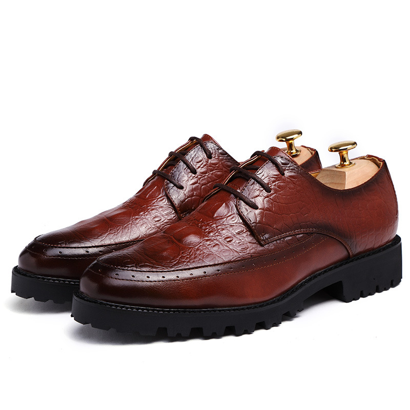 2025 a generation of AliExpress wholesale leather shoes men's formal business Derby men's leather shoes pointed casual men's shoes