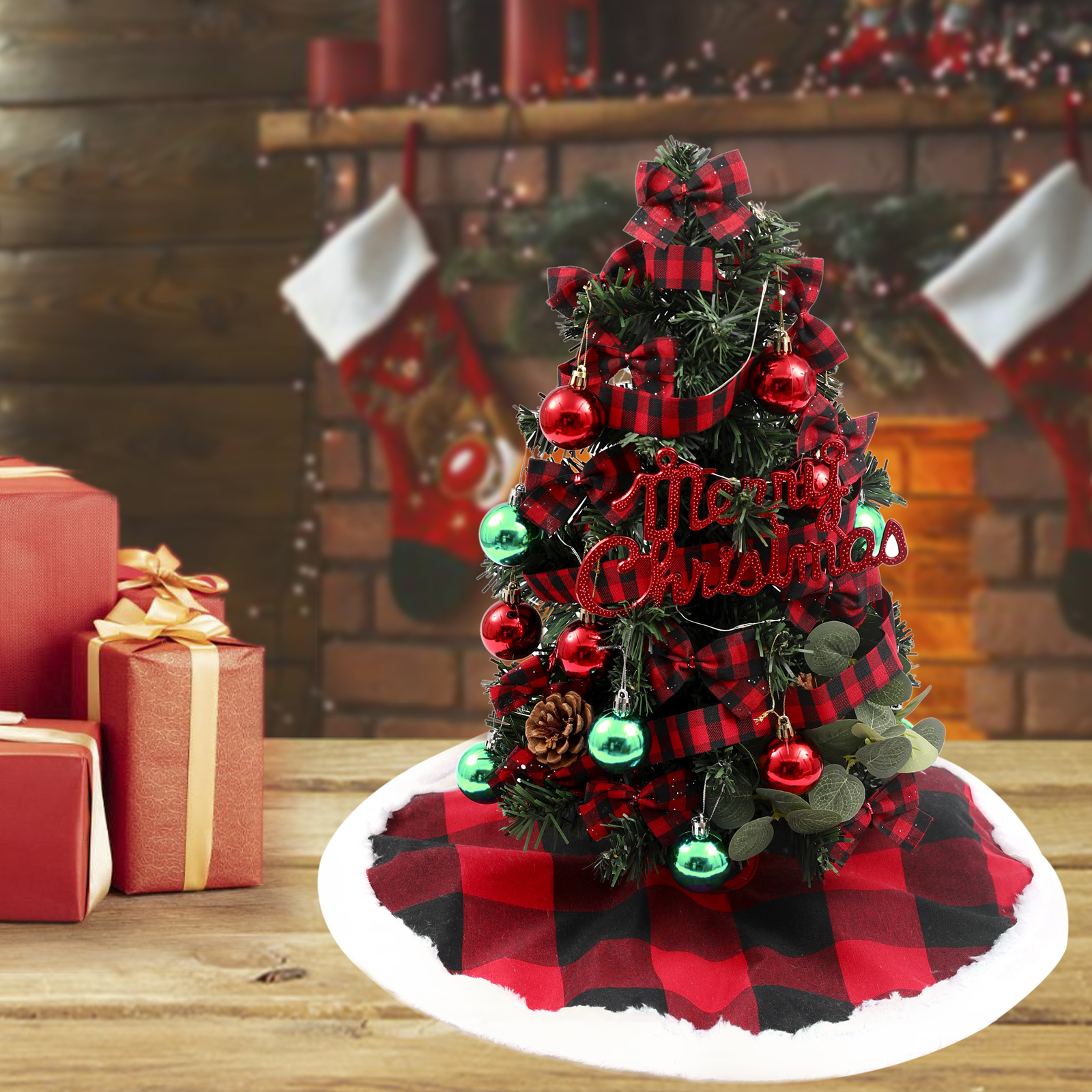 Cross-border Christmas desktop Christmas tree home decoration small ornaments 42cm small mini Christmas tree