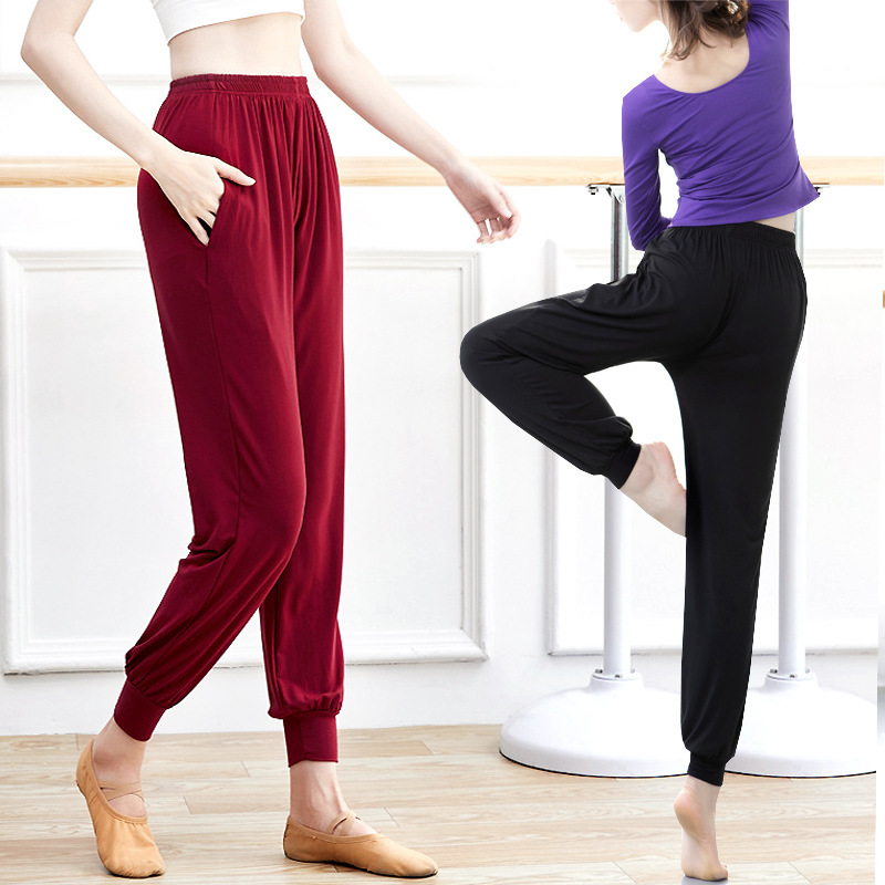 Picture of Dance Practice Clothing Women's Modern Square Folk Dance Modal Foot Harlan Body Yoga Long Pants Adult