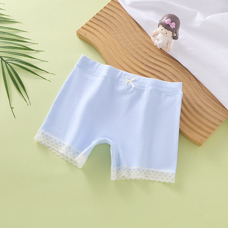 Picture of Girls' Safety Shorts and Underwear Two-In-One Anti-Exposure Children's Leggings Integrated Summer Thin Pure Cotton Crotch