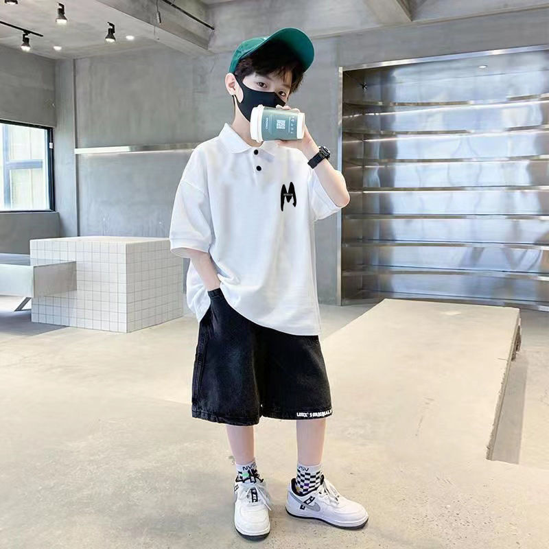 Picture of Children's Wear Boy's Summer Fashion Brand Short-sleeved T-shirt 2023 New Style Big Children's Summer Cotton Polo Shirt Stylish