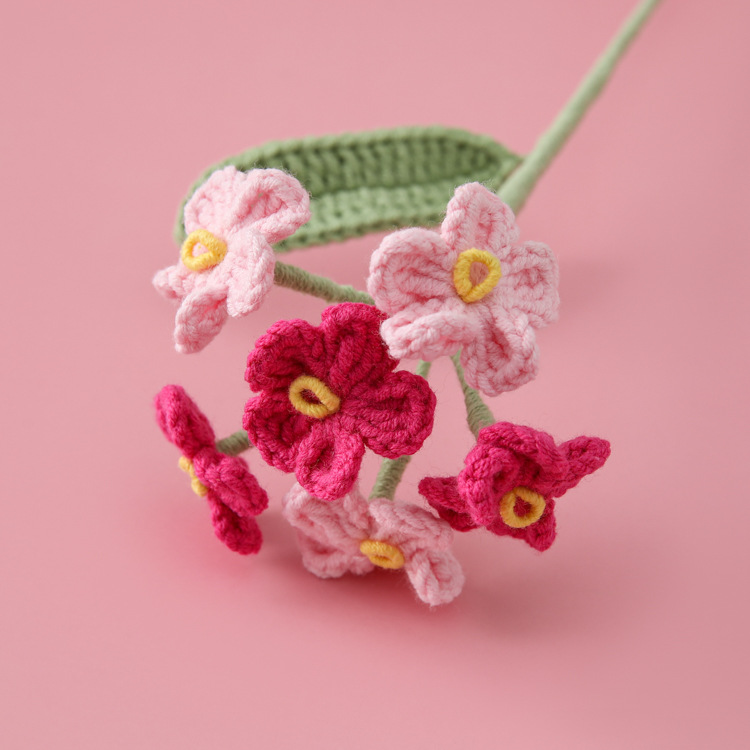 Picture of Small fresh hand-woven snow Phil wire gradient color forget-me-not flower branches for teachers, girlfriends, relatives and friends finished flowers