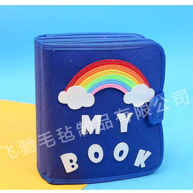 Picture of Felt Book Children's Educational Early Education Rainbow Felt Book Life Cognition Busy Board Children Felt Book