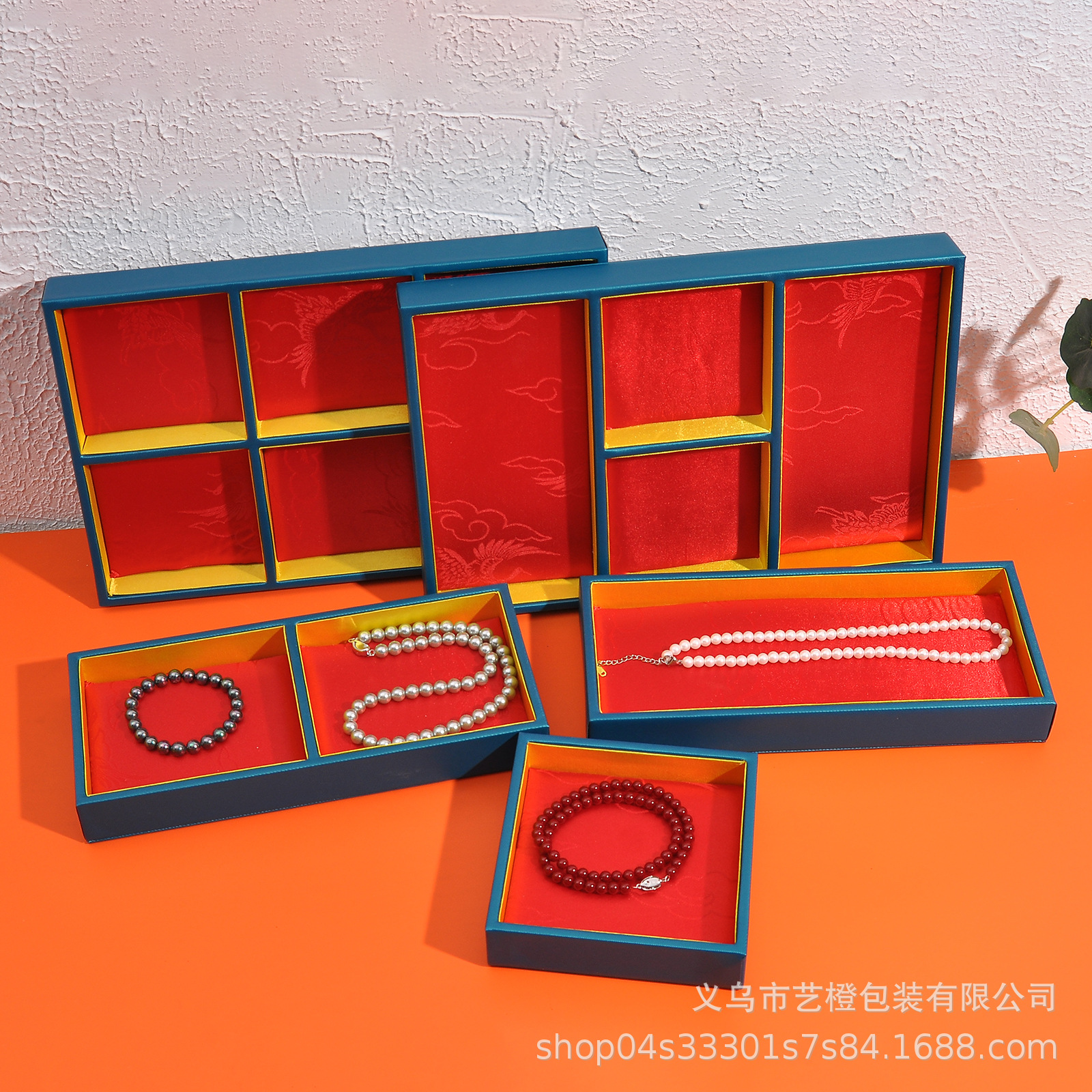 Ancient Style Jewelry Tray, Red Display Tray, Classical Graphic Display, Ring Pendant, Bracelet, Embroidery, Chinese Style