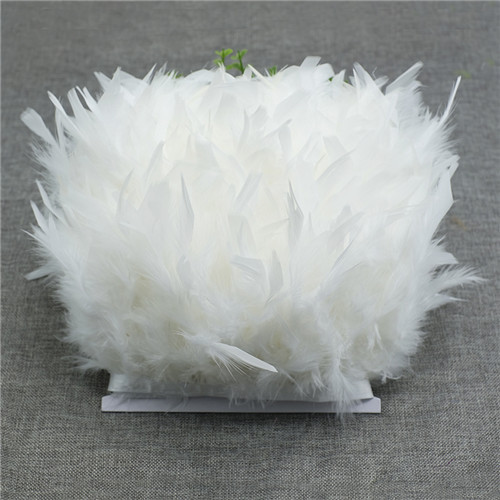 Picture of Turkey Feather Cloth with Flame Edge Feather Lace Wedding Bar Latin Dance Doll Clothing Accessories DIY Feathers