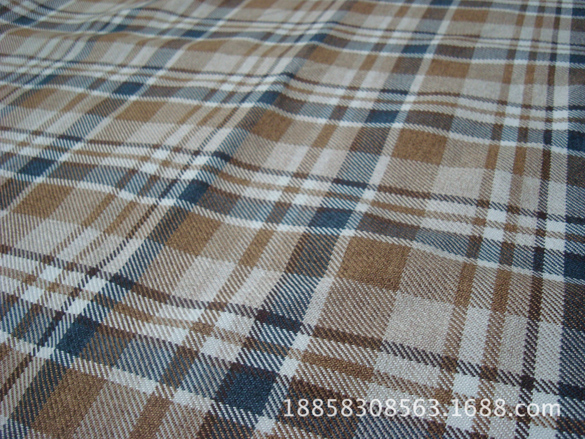 Yarn-dyed plaid imitation linen twill matte encryption Plaid jacquard decorative fabric high quality plaid fabric