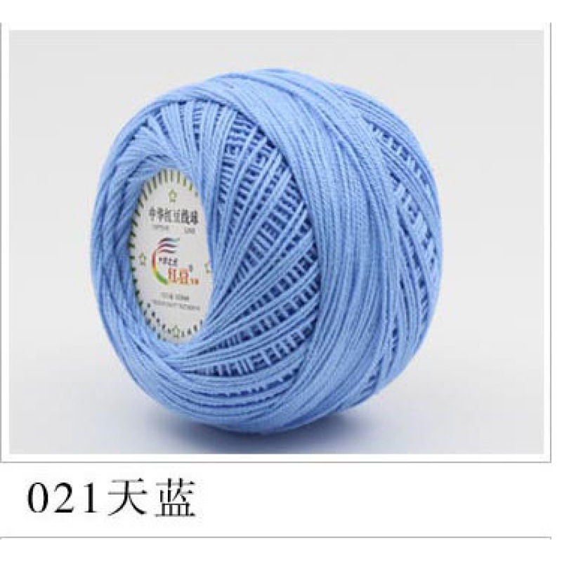 Picture of Red bean No. 3 lace cotton thread manufacturers wholesale and retail spring and summer hand-woven wool lace cotton diy