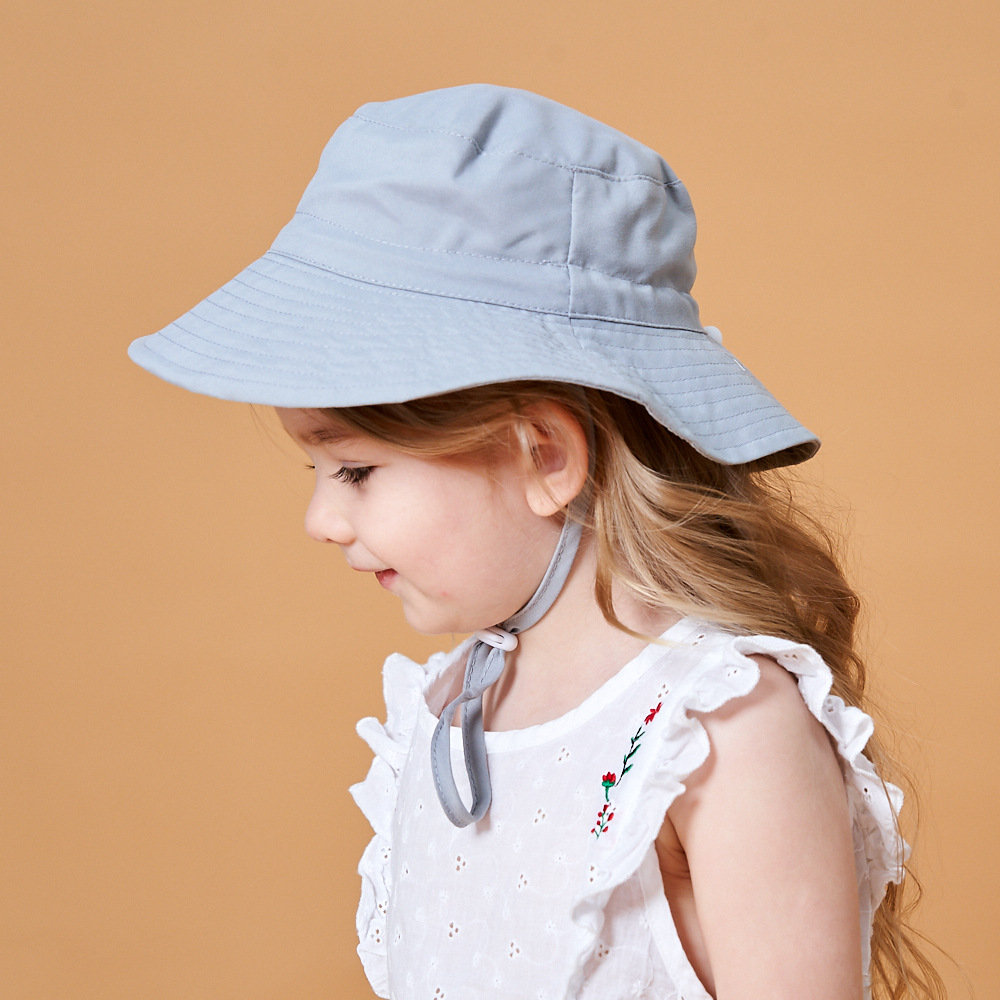 Picture of Spring and summer European and American new sun hat for boys and girls baby breathable quick-drying beach hat for children sunscreen adjustable fisherman hat