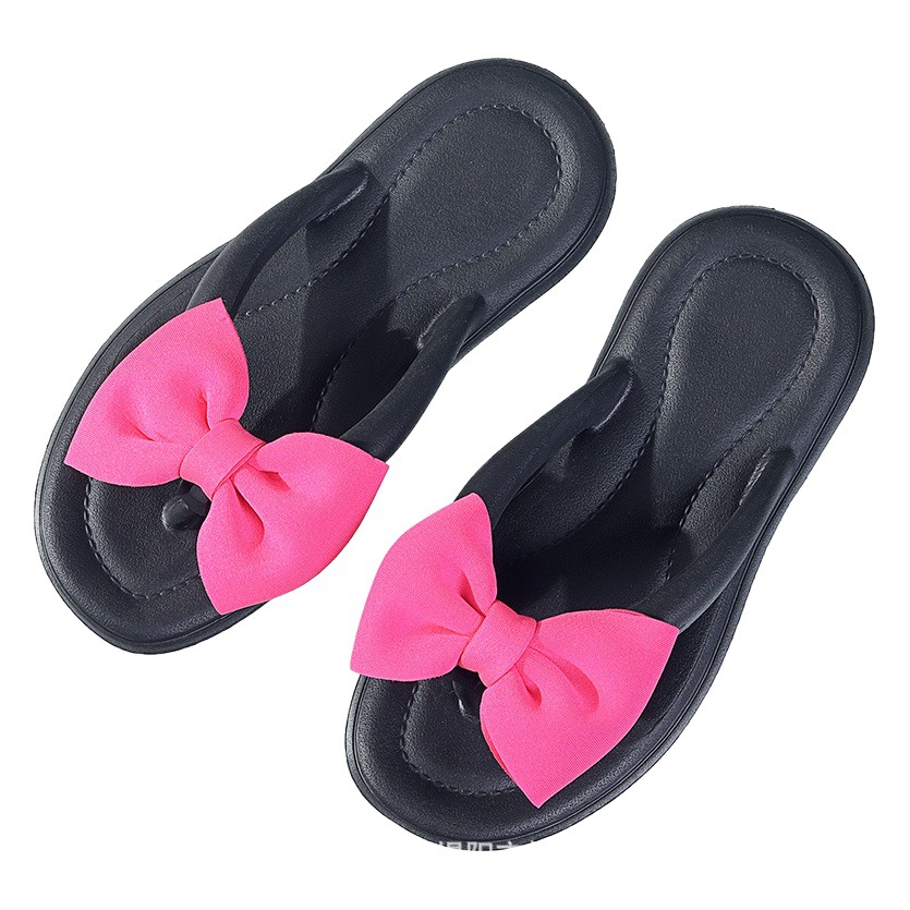 Bow flip-flops eva slippers women's shit-feeling slippers thick-soled non-slip fashion outerwear household wholesale