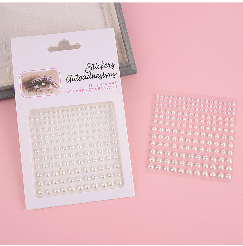 Picture of In stock cross-border hot acrylic eyebrow sticking Diamond 3456mm face sticker performance Color Diamond Crystal acrylic eye corner tears