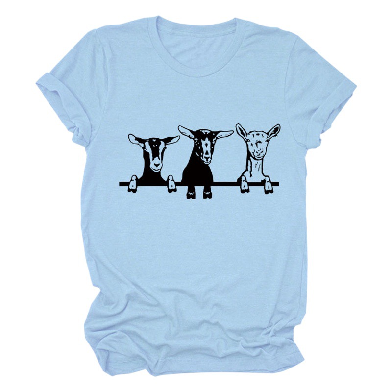 Amazon cross-border wish round neck printing loose short sleeve European and American fashion women's T-shirt foreign trade wholesale independent station
