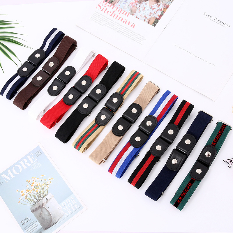 Lazy Belt Invisible Seamless Versatile Ins Style Elastic Band Women's Punch-Free Belt Jeans Belt