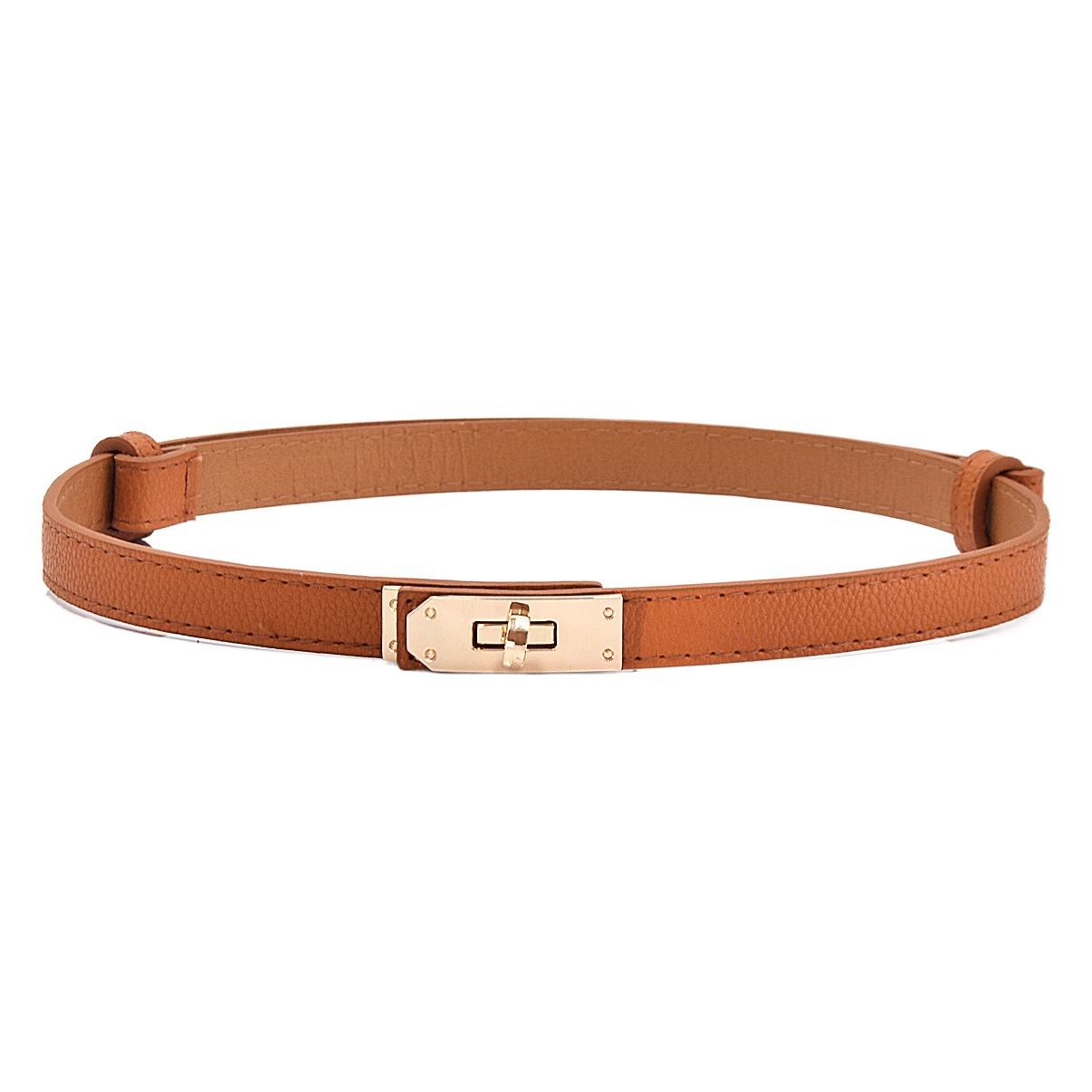 Cross-border supply Amazon eBay women's patent leather thin belt Korean fashion all-match adjustable buckle belt