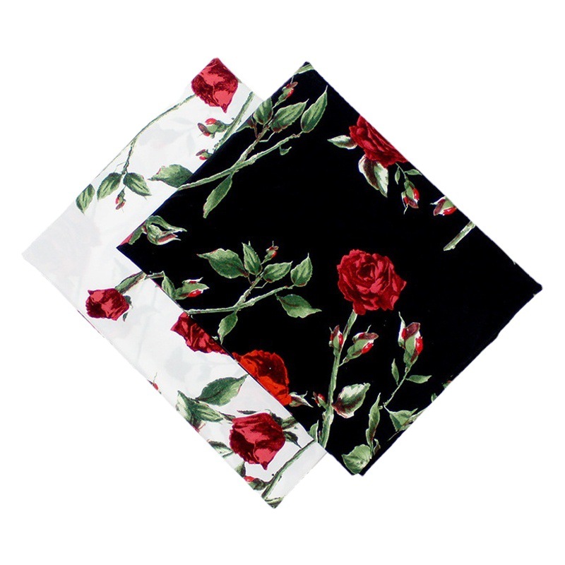100D plain four-sided elastic polyester rose new pattern textile cheongsam shirt fabric dress fabric wholesale