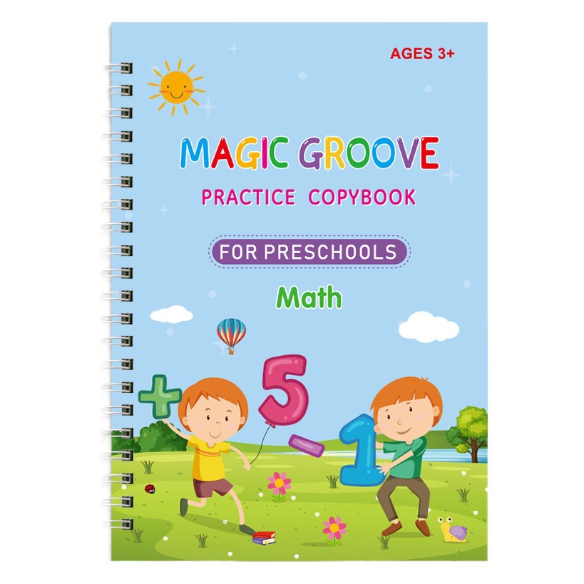 Small Size 19*13cm Cross-Border English Version Groove Copybook for Kidsren Aged 3-6 Years Old Student Training Pen Control Magic Copybook