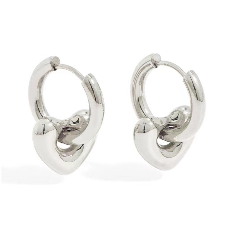 Picture of European and American Cross-border E-commerce Amazon Same Titanium Steel Earrings Women's Plus Pendant Earrings Stainless Steel Star Earrings