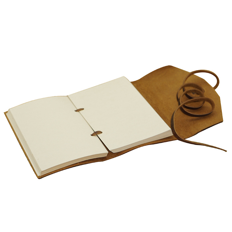 Picture of Head layer cowhide hand-tied rope notebook head layer cowhide notepad cowhide travel notebook hand-drawn book