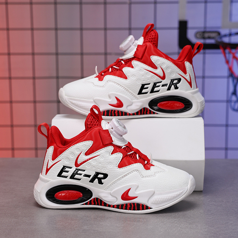 Boys Shoes Autumn 2024 New Children's Running Shock Absorbing Basketball Shoes Big Boys Leather Waterproof sneaker