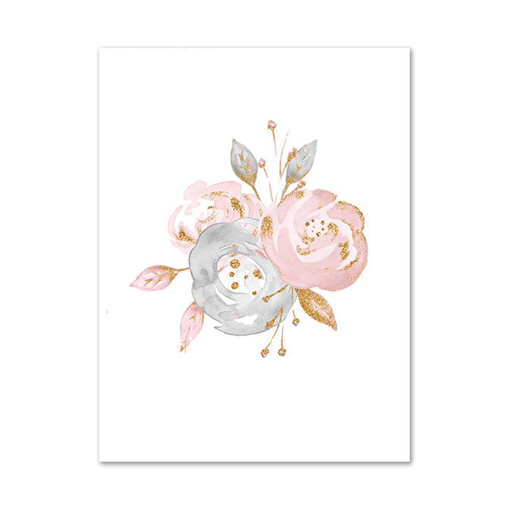 Picture of Cartoon animal Children Baby English letters Custom Baby Name bedroom canvas hanging painting decorative painting core
