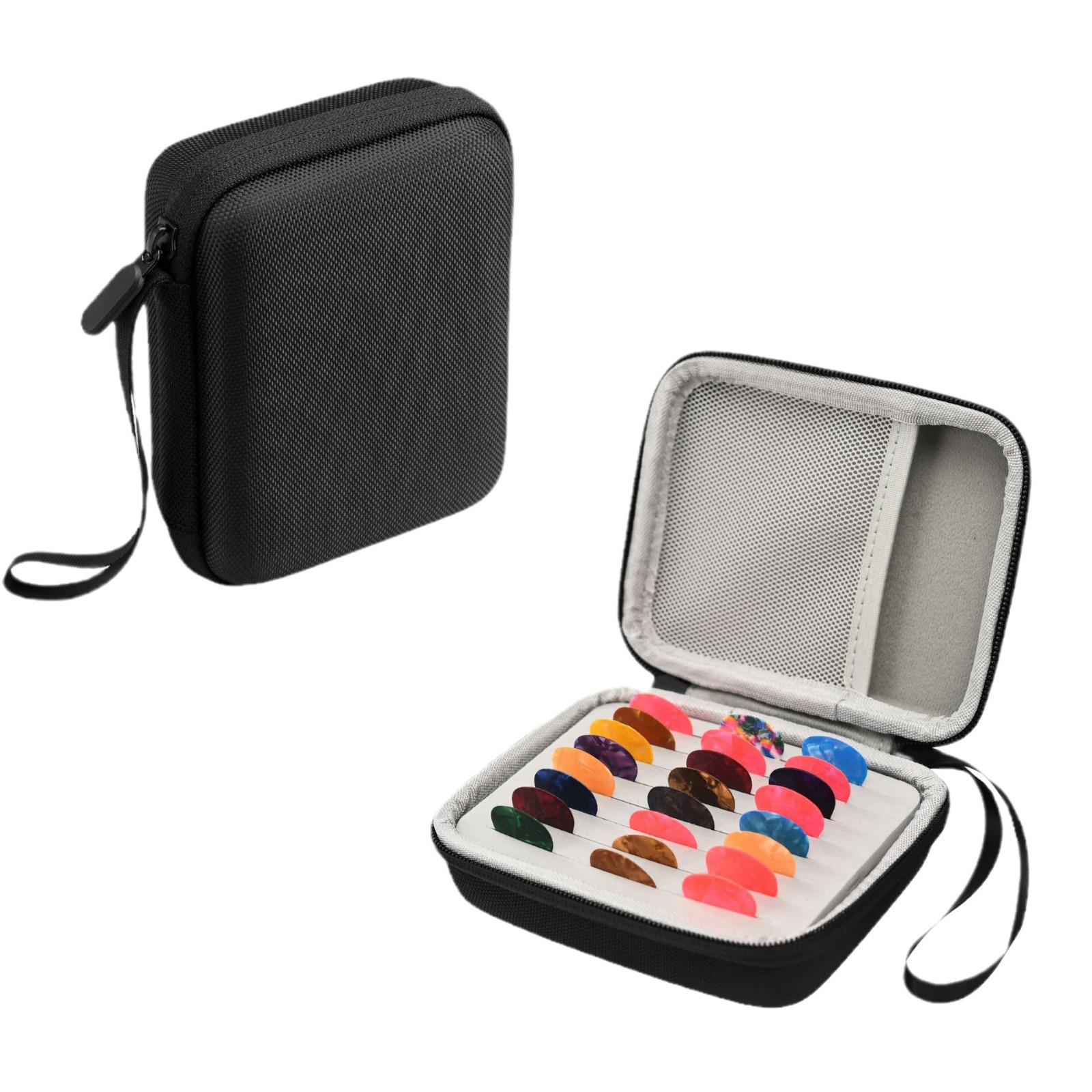 Picture of Guitar Pick Bag Pick Box Pick Bag Portable Thickeneded Electric Guitar Pick Protective Shell Box Music