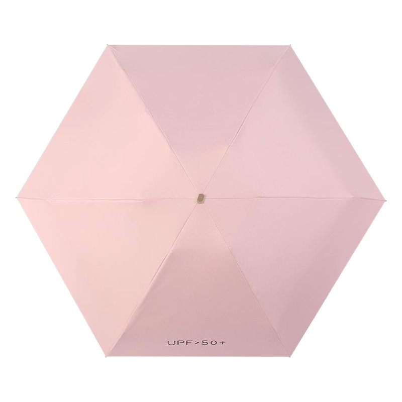 Large Wholesale 50% Fold Sunny Umbrella Folding Sunshade Mini Umbrella Custom Black Rubber Sunscreen Sun Umbrella Pocket Women