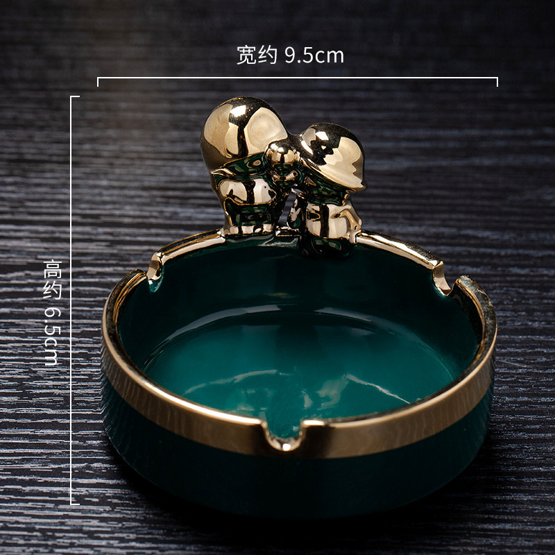 Picture of Ceramic Ashtray for Home Use, Cute, High-End, Light Luxury, Simple, Hotel Business Style, Simple Ashtray, Creative Ashtray