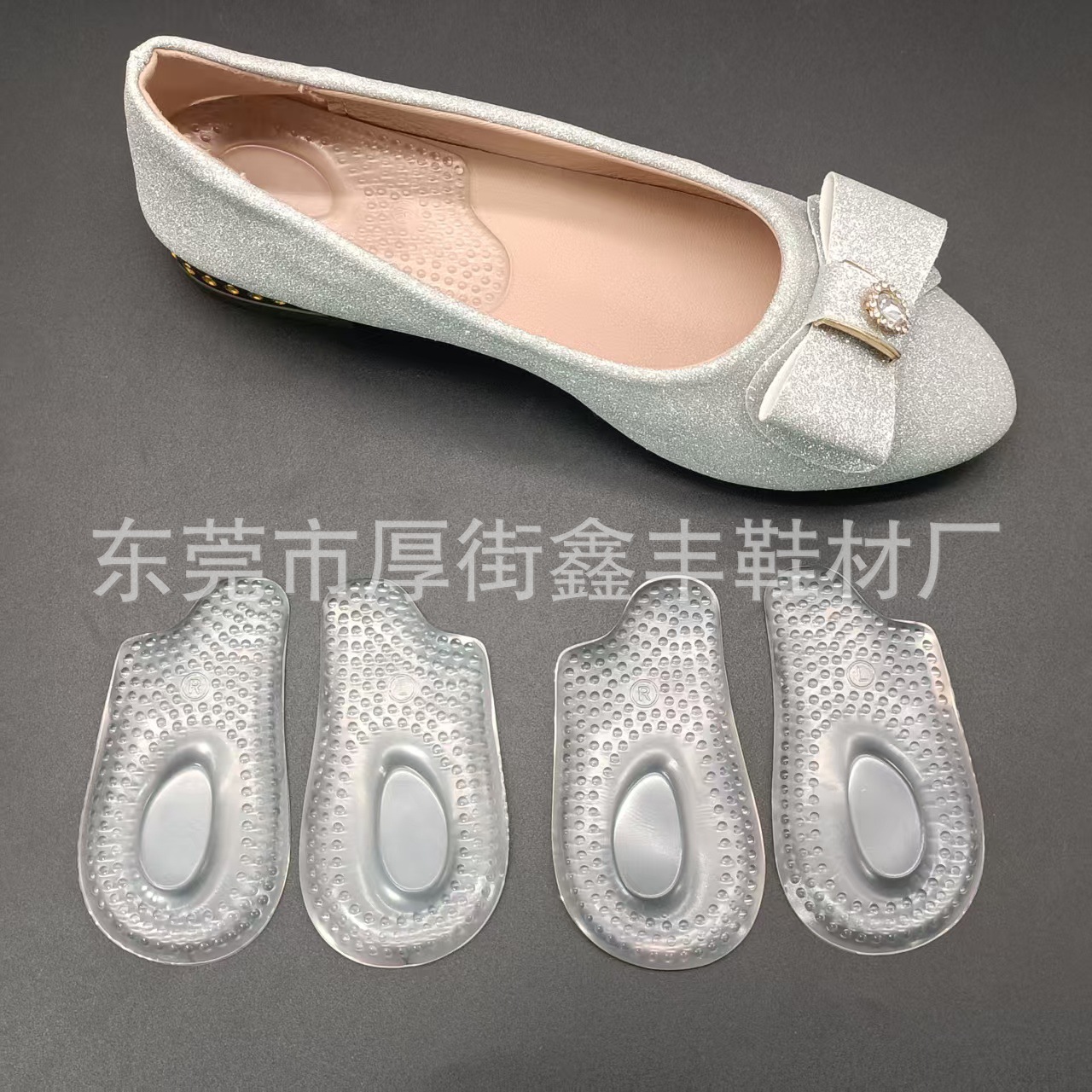 Hole Heel Pad Transparent Silicone Shock Absorbing Anti-Pain Anti-Slip Heel Pad High Heel sneaker Half Size Heel Pad