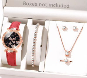 Picture of New TikTok Popular Women's Watch Fashion Personality Simple Watch Butterfly Digital Belt Watch Set