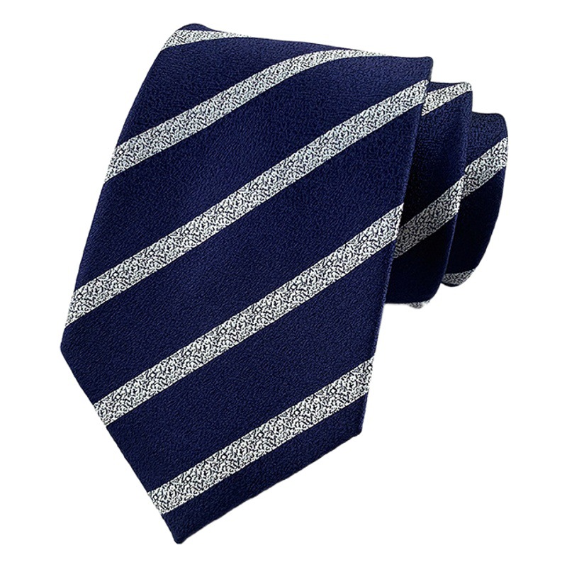 Picture of Men's Tie Jacquard Silk 8cm Hand Tie Professional Dress Interview Business Stripe Tie Men's in stock Wholesale